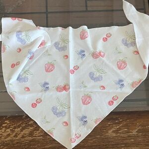 Strawberry and Blueberry Print Dog Bandana